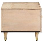 vidaXL Table basse 80x50x40 cm bois de manguier massif