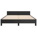 vidaXL Cadre de lit avec tête de lit sans matelas noir 140x200 cm