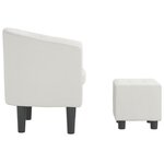 vidaXL Fauteuil cabriolet avec repose-pied blanc similicuir
