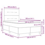 vidaXL Lit Box Spring avec Matelas et LED Rose 120x200 cm Velours