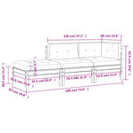 vidaXL Canapé de jardin avec coussins et repose-pied 2 places