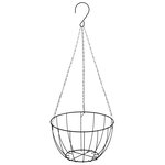 vidaXL Supports de panier suspendu avec jardinières 4 Pièces noir acier