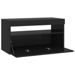 vidaXL Meuble TV avec lumières LED Noir 75x35x40 cm