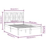 vidaXL Cadre de lit sans matelas noir bois massif 140x190 cm