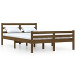 vidaXL Cadre de lit Marron miel Bois massif 120x200 cm