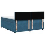 vidaXL Sommier à lattes de lit et matelas bleu 180x200 cm velours