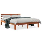 vidaXL Cadre de lit sans matelas cire marron 140x200cm bois pin massif