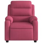 vidaXL Fauteuil inclinable électrique rouge bordeaux velours