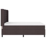 Lit à ressorts vidaXL avec matelas et LED Marron foncé 160x200 cm en tissu