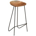 vidaXL Tabourets de bar lot de 2 bois d'acacia massif