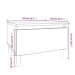 vidaXL Table d'appoint Blanc brillant 50x46x35 cm Bois d'ingénierie