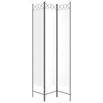 vidaXL Cloison de séparation 3 panneaux Blanc 120x220 cm Tissu
