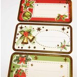 12 étiquettes adhésives de Noël - Houx