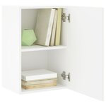 vidaXL Meuble TV mural blanc 40 5x30x60 cm bois d'ingénierie