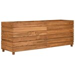 vidaXL Lit surélevé 150x40x55 cm bois de teck recyclé et acier