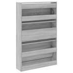 vidaXL Meuble à chaussures sonoma gris 80x21x125 5cm bois d'ingénierie