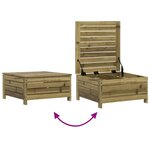 vidaXL Salon de jardin 3 Pièces bois de pin imprégné