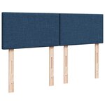 vidaXL Sommier à lattes de lit avec matelas Bleu 140x200 cm Tissu
