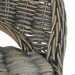 vidaXL Chaise de canapé rotin kubu noir