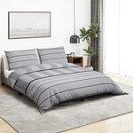 vidaXL Ensemble de housse de couette Gris 260x220 cm Coton