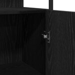 vidaXL Ensemble de meubles de salle de bain en 4 pièces chêne noir bois reconstitué