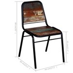vidaXL Chaises à manger lot de 6 bois de récupération solide