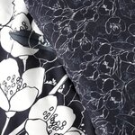 Parure de lit à motif floral 260 x 240 cm - Bleu marine