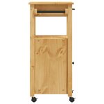 vidaXL Chariot de cuisine MONZA 48x40x90 cm bois massif de pin