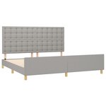 vidaXL Cadre de lit sans matelas gris clair 200x200 cm tissu
