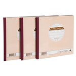 Lot De 3 Manifolds Commandes - Papier Autocopiant - Triplicata (1 Original Et 2 Copies) - 50feuilles - Format 21 X 21 Cm - Couverture Vernie - Avoine - Le Dauphin