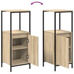 Ensemble de meubles de salle de bains 3 pièces en bois d'ingénierie chêne Sonoma