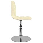vidaXL Chaises pivotantes à manger lot de 4 Crème Tissu