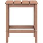 vidaXL Chaise de jardin Adirondack avec table PEHD Marron