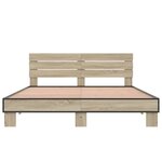 vidaXL Cadre de lit sans matelas chêne sonoma 150x200 cm