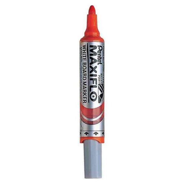 Marqueur pour tableau blanc avec pompe  orange  tracé 2 5 mm x 12 pentel