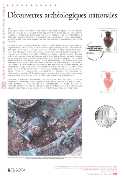 Document philatélique - Europa - Découvertes archéologiques