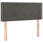vidaXL Sommier à lattes de lit avec matelas LED Gris foncé 120x200 cm