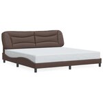 vidaXL Cadre de lit avec LED sans matelas marron 200x200 cm
