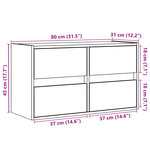 vidaXL Meuble TV mural avec lumières LED sonoma gris 80x31x45 cm