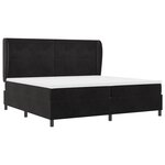 Lit Box Spring vidaXL avec Matelas Noir 200x200 cm Velours