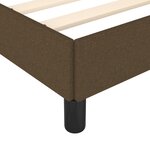 vidaXL Cadre de lit sans matelas marron foncé 90x200 cm tissu