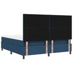vidaXL Lit à sommier tapissier avec matelas & LED Bleu 180x200 cm Tissu