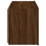 vidaXL Meuble TV mural avec lumières LED chêne marron 80x35x41 cm