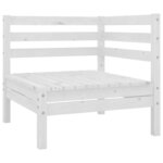 vidaXL Canapés d'angle de jardin 2 Pièces blanc bois de pin massif