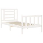 vidaXL Cadre de lit sans matelas blanc 100x200 cm bois de pin massif