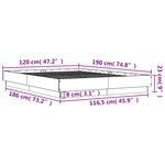 vidaXL Cadre de lit avec LED sans matelas chêne marron 120x190 cm