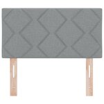 Têtière vidaXL Design blocs diamants Gris clair 80 cm Tissu
