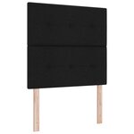 Lit à ressort vidaXL avec matelas et banc Noir 120x200 cm en tissu