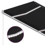 vidaXL Auvent manuel rétractable avec LED 300x250 cm Anthracite