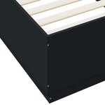 vidaXL Cadre de lit noir 90x200 cm bois d'ingénierie